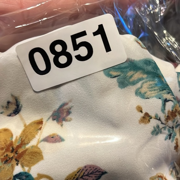 Chicos blouse womens sz 3 (16-18) white floral butterflies tie front boho fairy - Picture 10 of 10